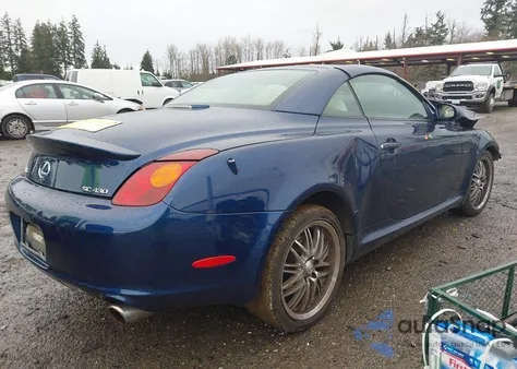 2002 Lexus Sc 430 z USA, uszkodzony, nr VIN JTHFN48Y920032878